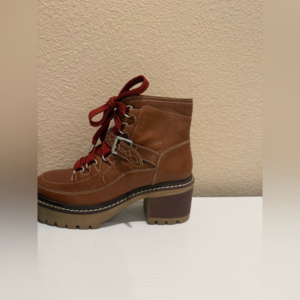 Free People Jasper Hiker Ankle Boots Women's utility Vintage Tan Leather 6,5 - Picture 12 of 13
